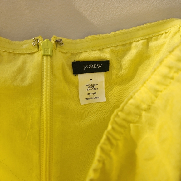 J. CREW yellow strapless dress - Picture 4 of 4